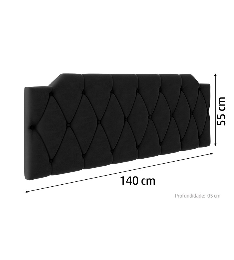 Cabeceira Kelly Suede Estofada para Cama Box de...