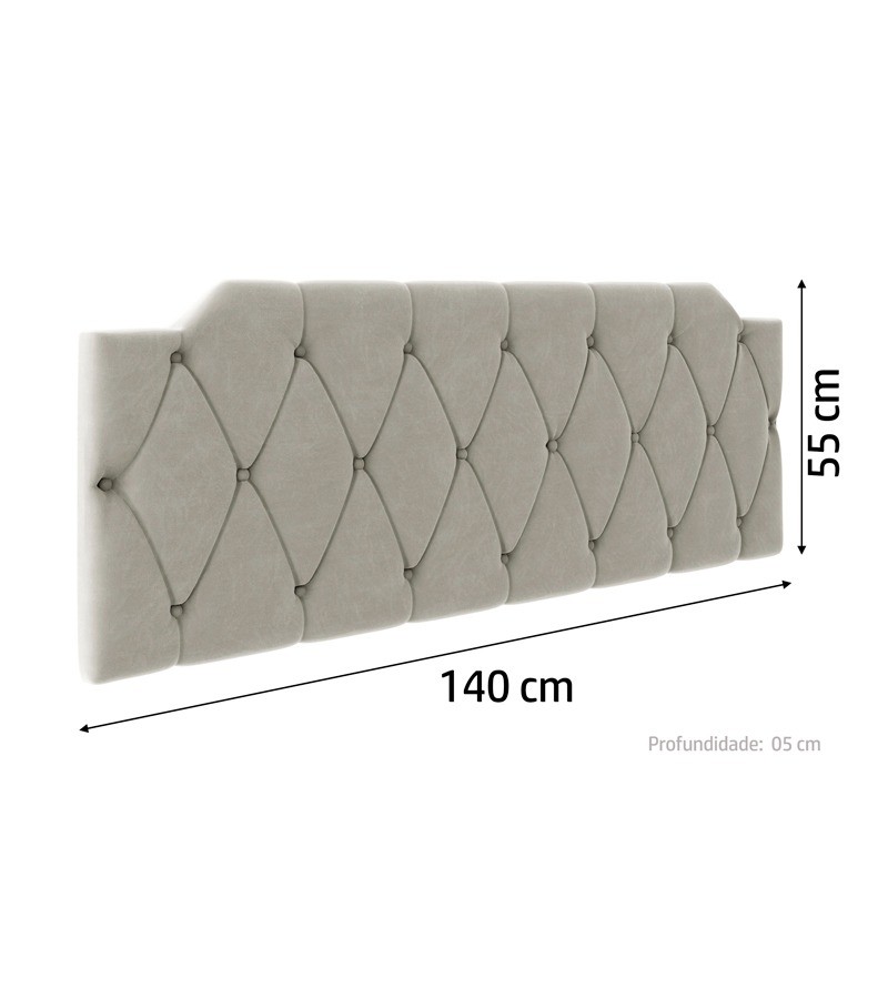 Cabeceira Kelly Suede Estofada para Cama Box de...