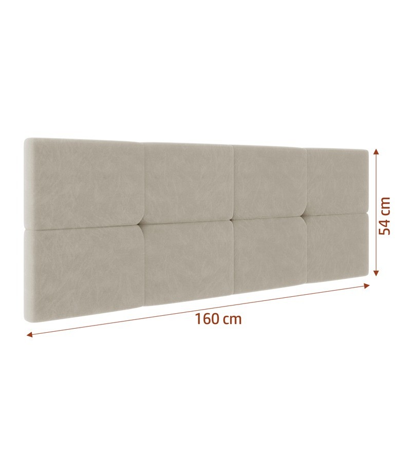 Cabeceira Bruna Suede Estofada para Cama Box...