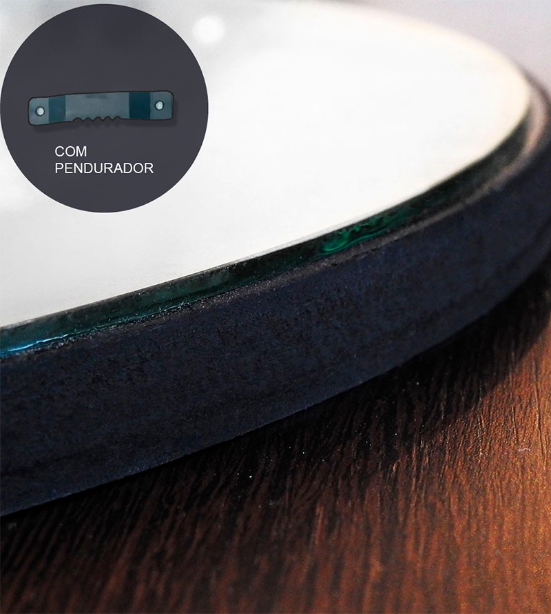 Kit 3 Espelhos Decorativo Lapidado Redondo...