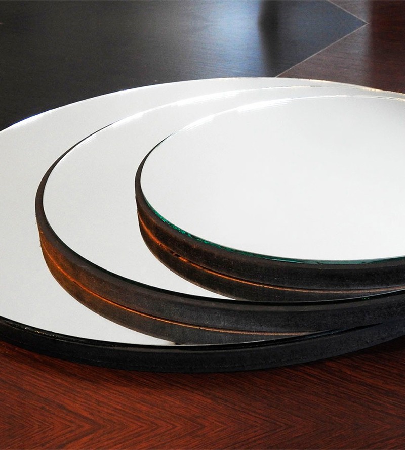 Kit 3 Espelhos Decorativo Lapidado Redondo...