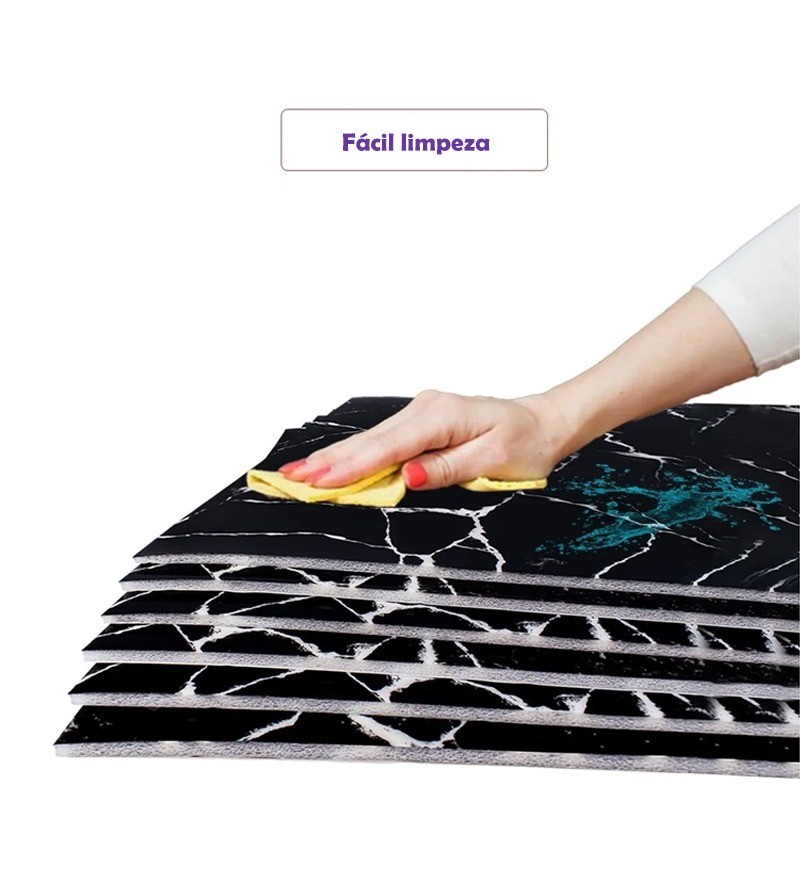 Placa Mármore Espuma Revestimento Autocolante...