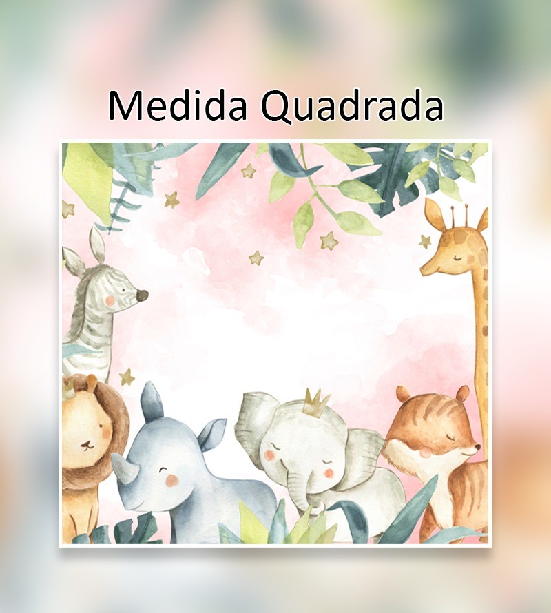 Papel de Parede Foto Mural Infantil Safari Baby...