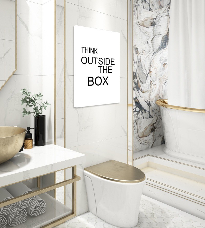 Quadro Decorativo Tela Think Outside The Box