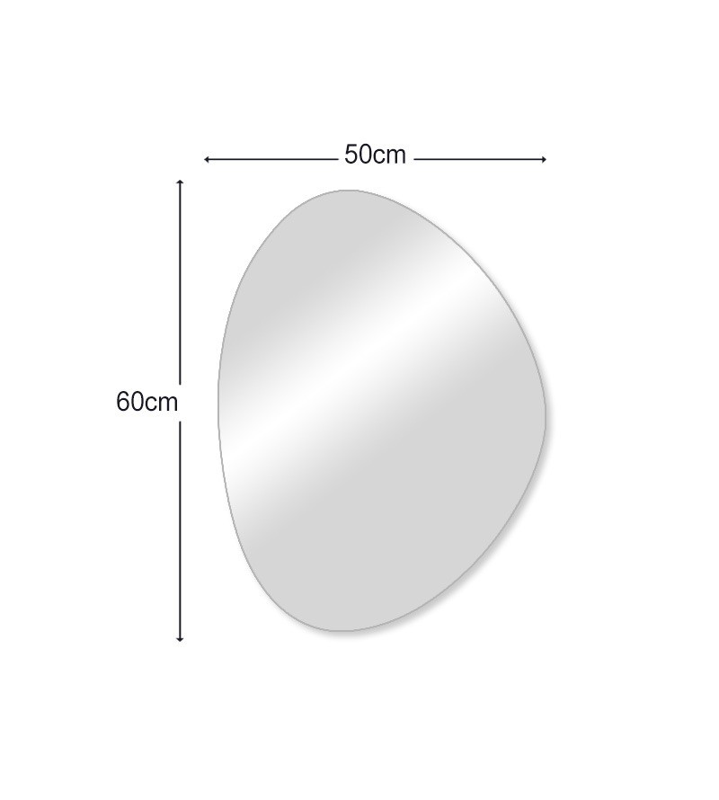 Espelho Orgânico Decorativo com LED 50x60cm