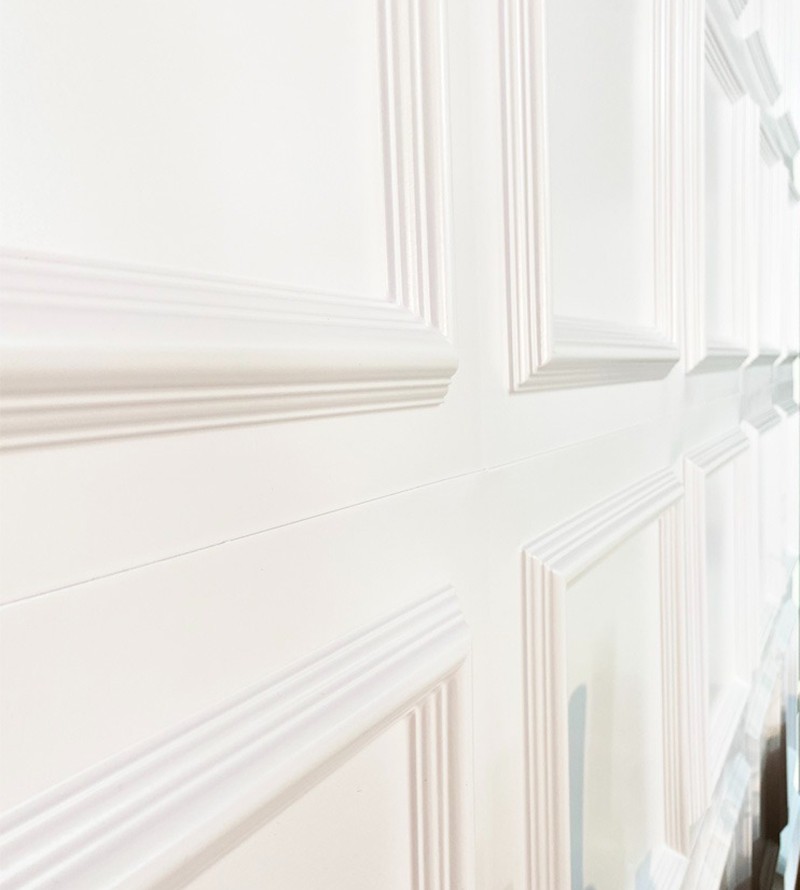 Placa Branca Decorativa Boiserie Premium 3D...