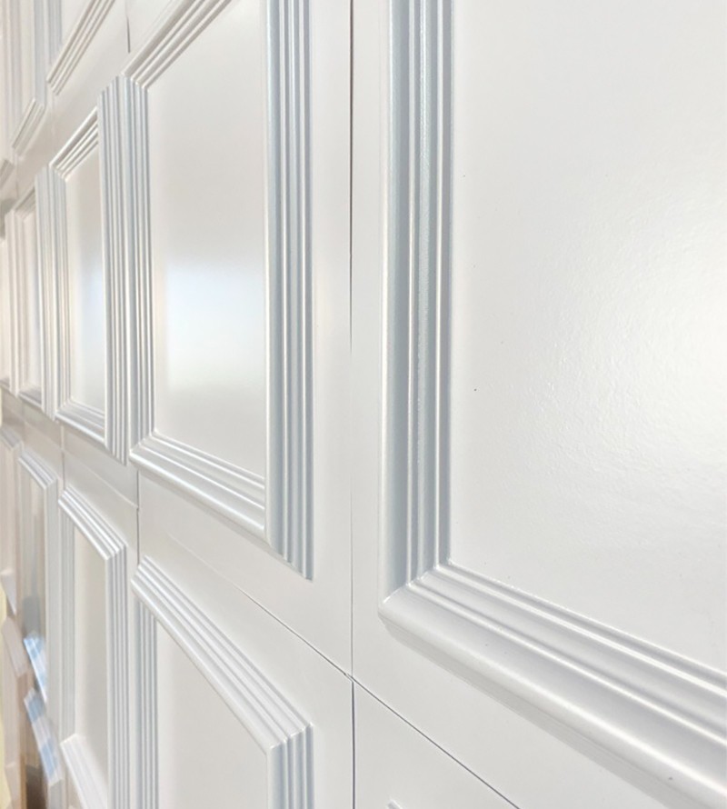 Placa Branca Decorativa Boiserie Premium 3D...