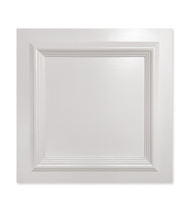 Placa Branca Decorativa Boiserie Premium 3D Alto Relevo 50x50cm