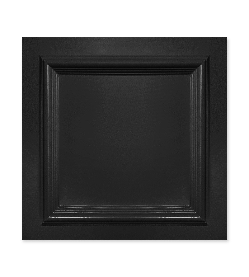 Placa Preta Decorativa Boiserie Premium 3D Alto...