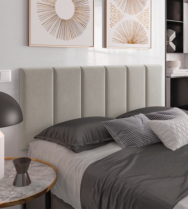 Cabeceira Dubai Suede Estofada para Cama Box...