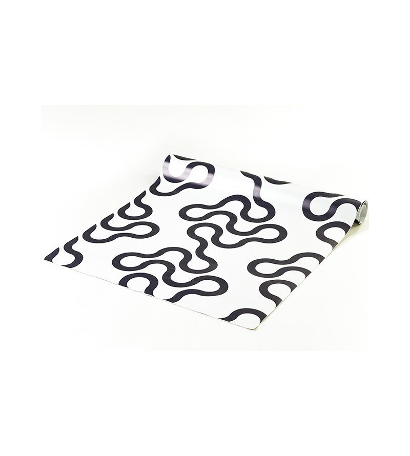 Papel de parede branco com detalhes preto