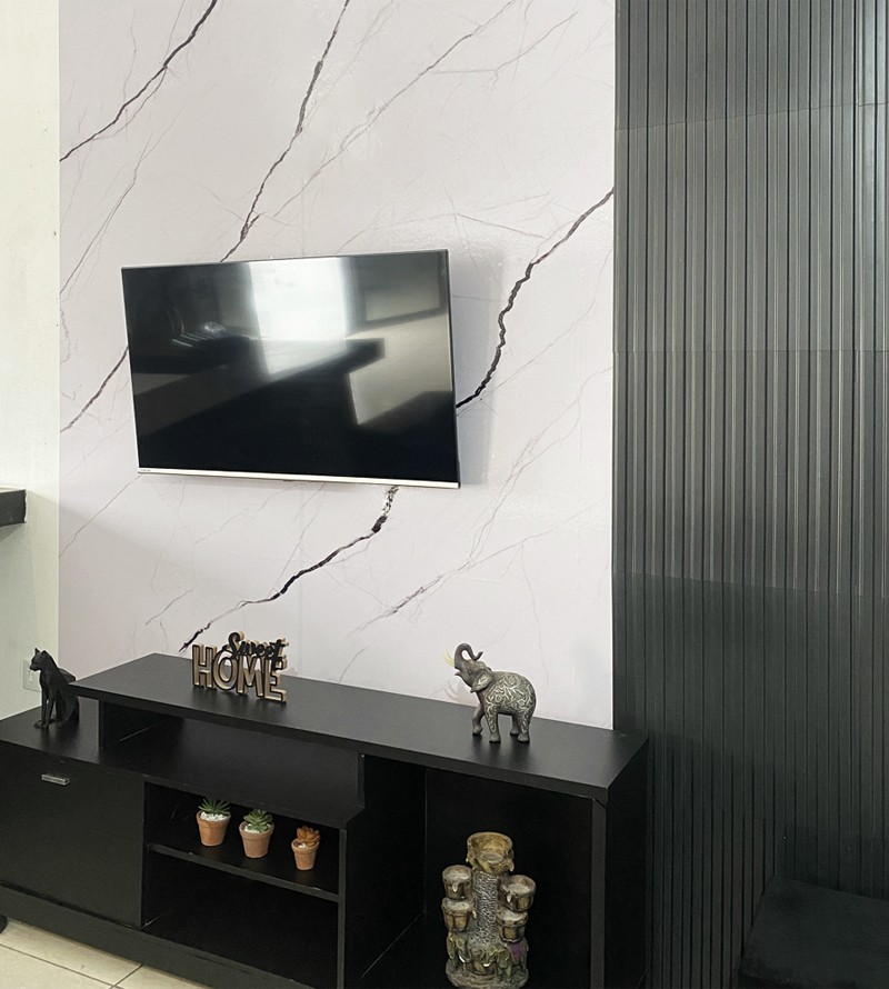 Papel de Parede Foto Mural Mármore Calacata Cinza