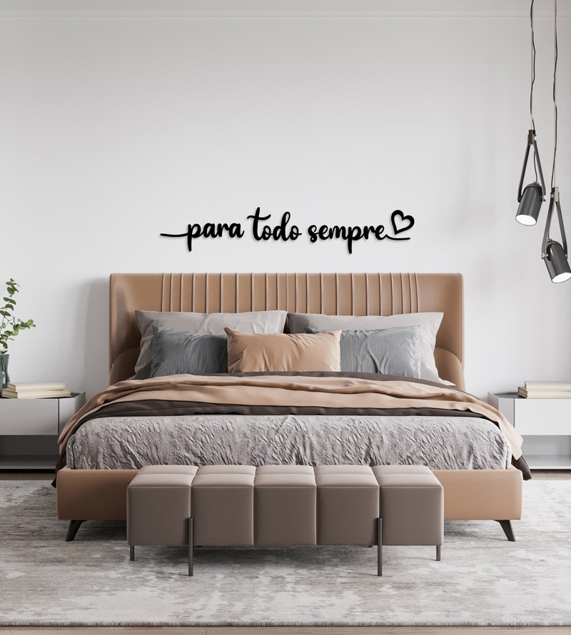 Frase Para Todo Sempre Decorativo em MDF 3mm
