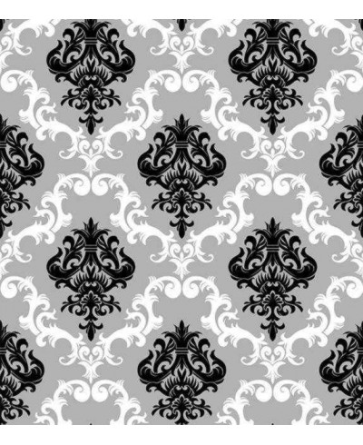 Papel de parede com fundo cinza e detalhes em branco e preto