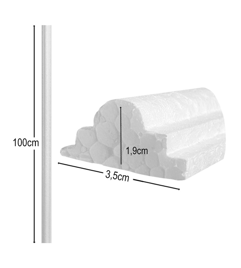 Kit 10 Metros Moldura Eps Decorativa Boiserie