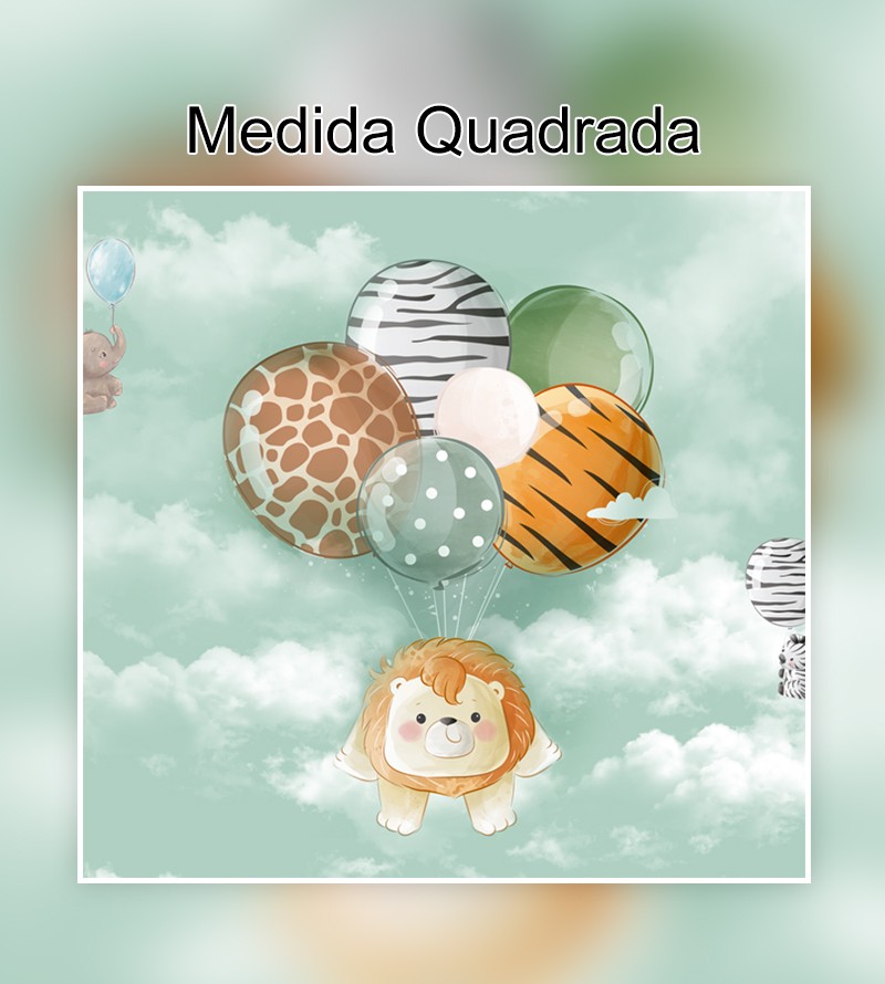 Papel de Parede Foto Mural Aquarela Safari Leão...