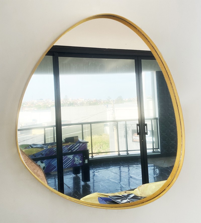 Kit 3 Espelhos Orgânico Decorativo com Borda em...