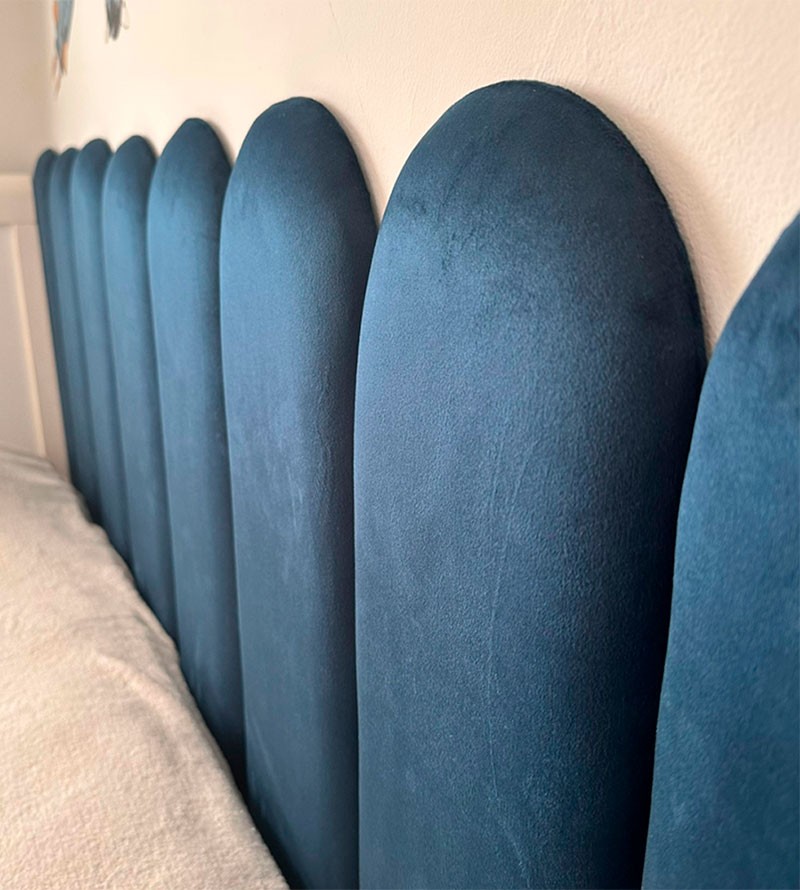 Cabeceira Veludo Modular Nuvem Estofada para Cama