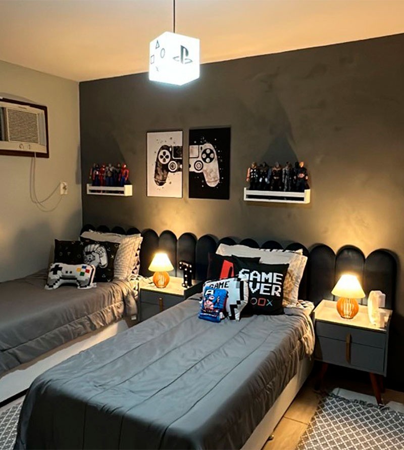 Cabeceira Veludo Modular Nuvem Estofada para Cama