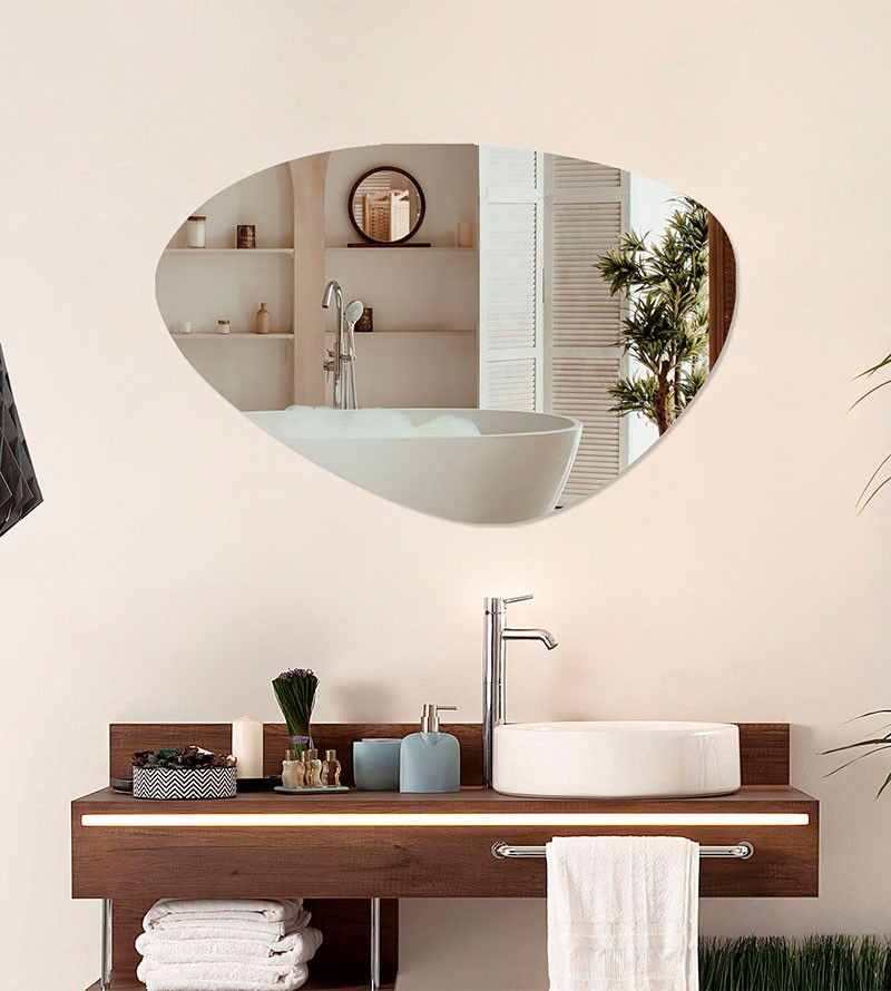 Espelho Orgânico Decorativo Moderno Grande De...