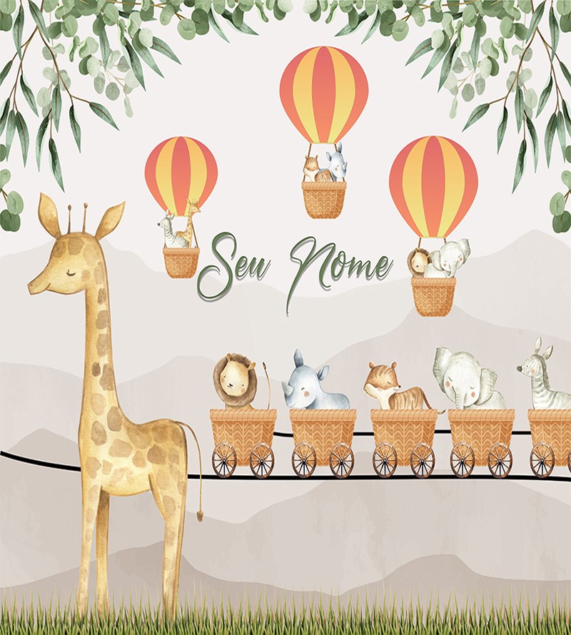 Papel de Parede Foto Mural Animais Infantil...