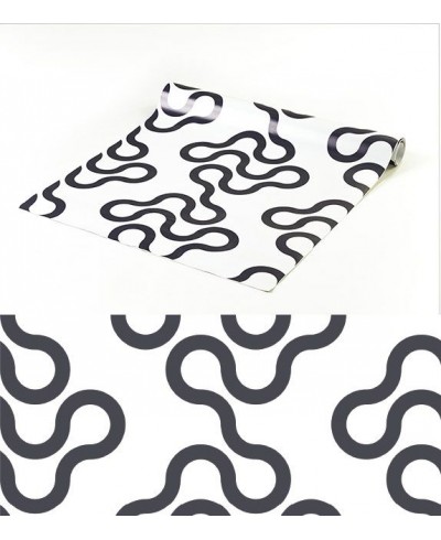 Papel de parede branco com detalhes preto