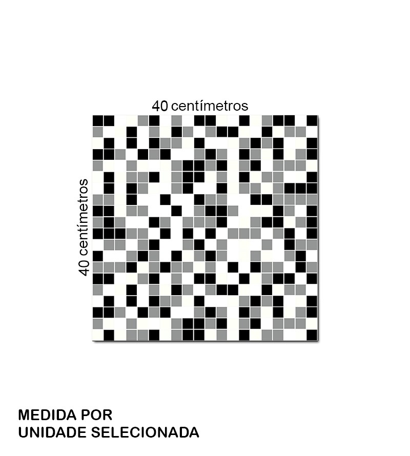 Adesivo Azulejo Pastilhas Em Tons de Preto,...