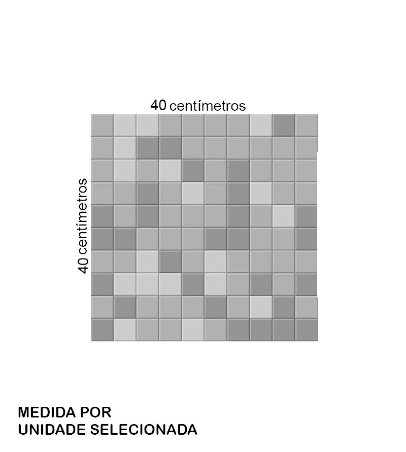 Adesivo de Parede Azulejo Pastilha Cinza