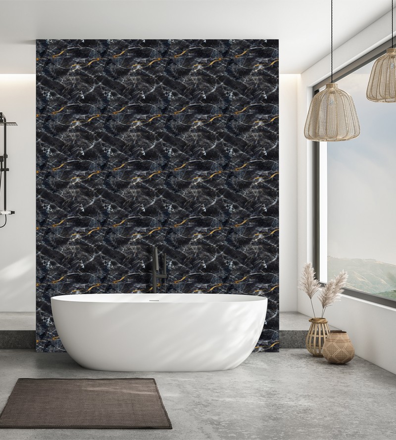 Papel de Parede Adesivo Mármore Preto