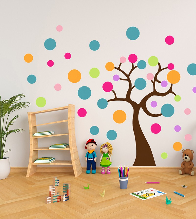 Adesivo de Parede Autocolante Árvore com Bolas...