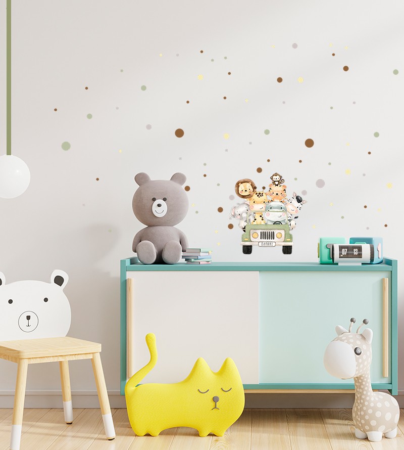 Adesivo De Parede Decorativo Infantil Safari...