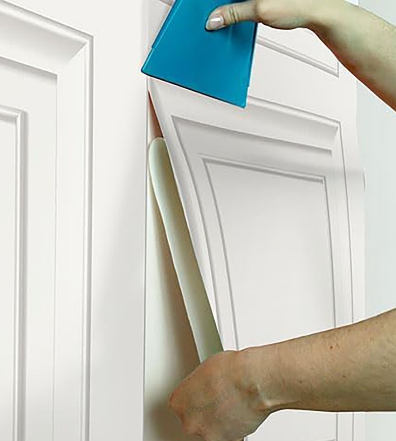 Papel de Parede Autocolante Geométrico 3D Boiserie