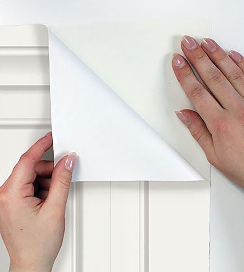 Papel de Parede Autocolante Geométrico 3D Boiserie