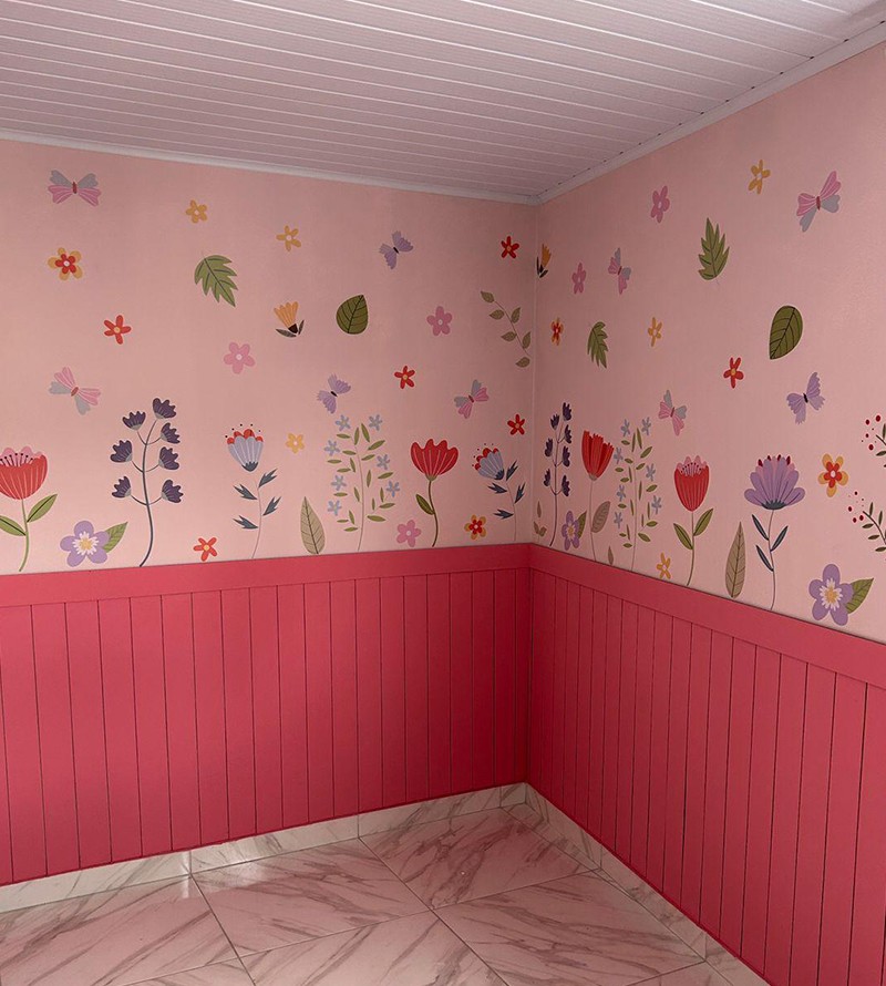 Adesivo de Parede Decorativo Infantil Flores...