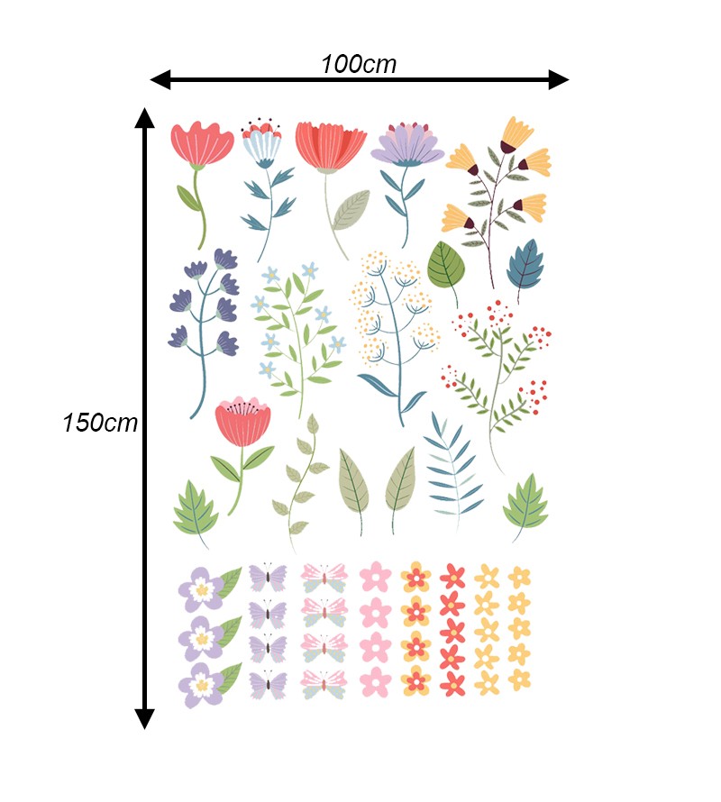 Adesivo de Parede Decorativo Infantil Flores...