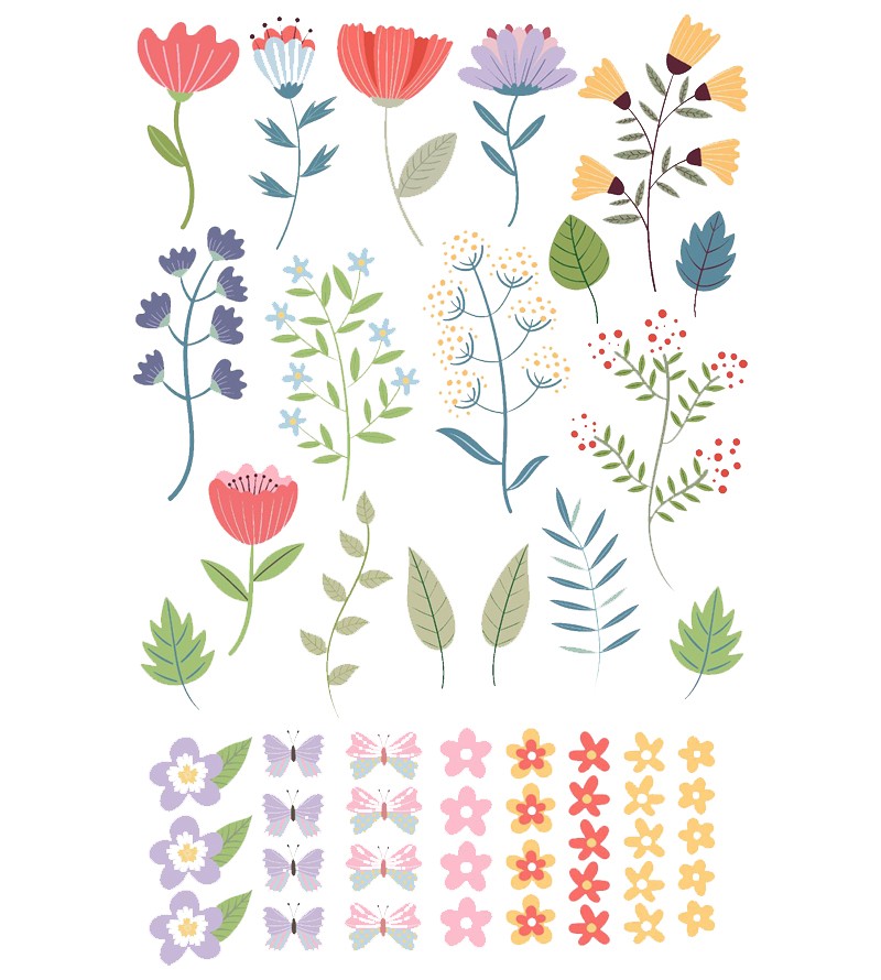 Adesivo de Parede Decorativo Infantil Flores...