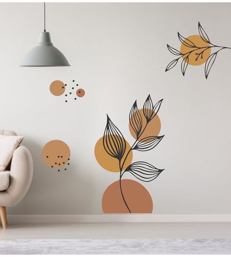 Adesivo De Parede Abstrato Boho Botânico...