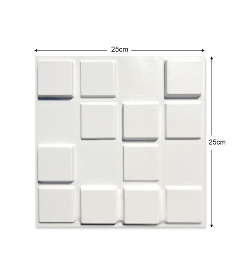 Placa Decorativa Pixels 25x25cm 3D Revestimento...