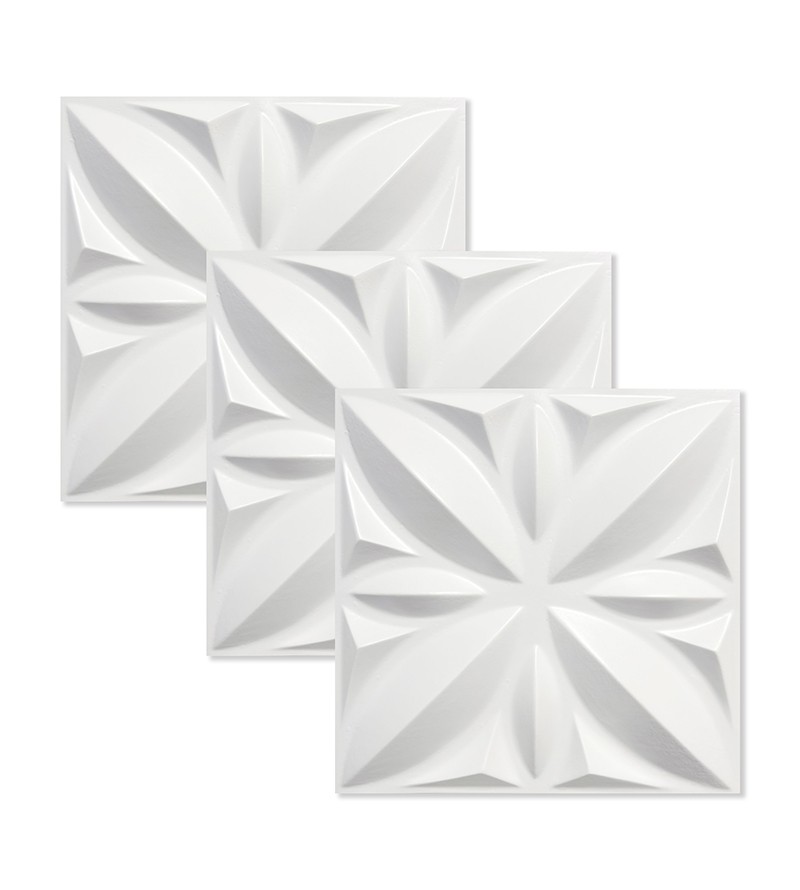 Placa Decorativa Lotus 25x25cm 3D Revestimento...