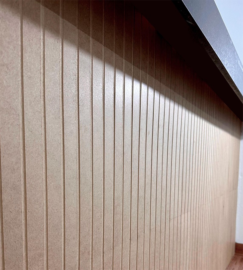 Painel Ripado em Madeira MDF CRU 3MM Decorativa...