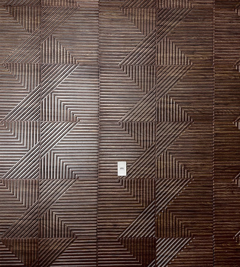 Placa 3D Abstrata Estilo Madeira Decorativa 3D...