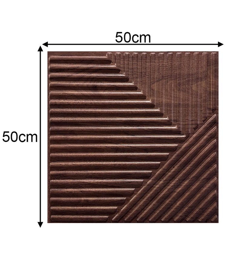 Placa 3D Abstrata Estilo Madeira Decorativa 3D...