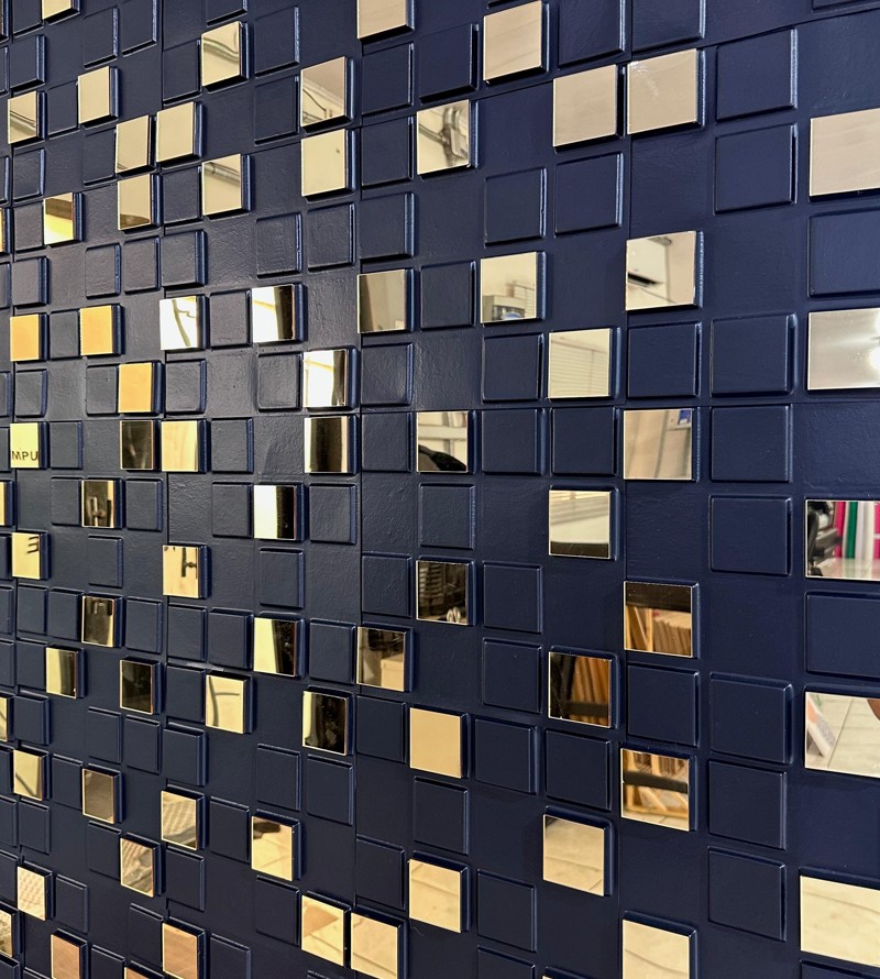 Placa Decorativa Pixels 25x25cm 3D Revestimento...