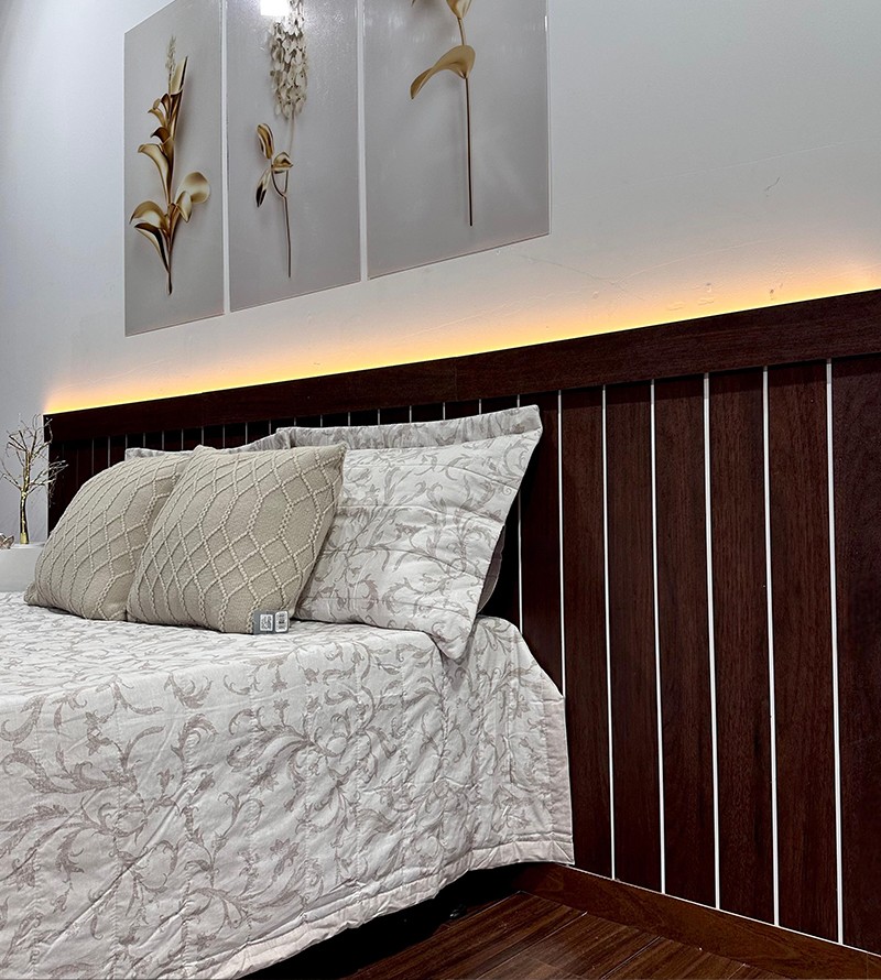 Ripas de Shiplap MDF Imbuia Premium Decorativa