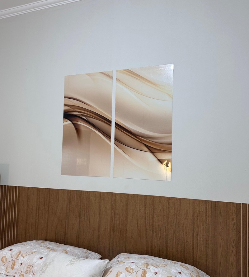 Kit 2 Quadros Decorativo em Acrílico Abstrato...