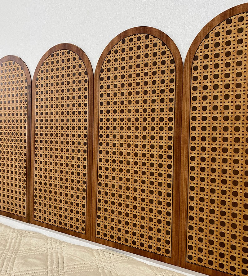 Cabeceira Indiana Nuvem Modular Autocolante em MDF