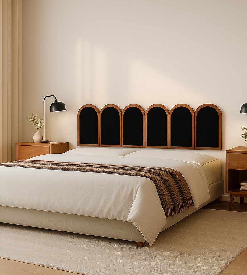 Cabeceira Aura Estofada Flutuante Modular com...