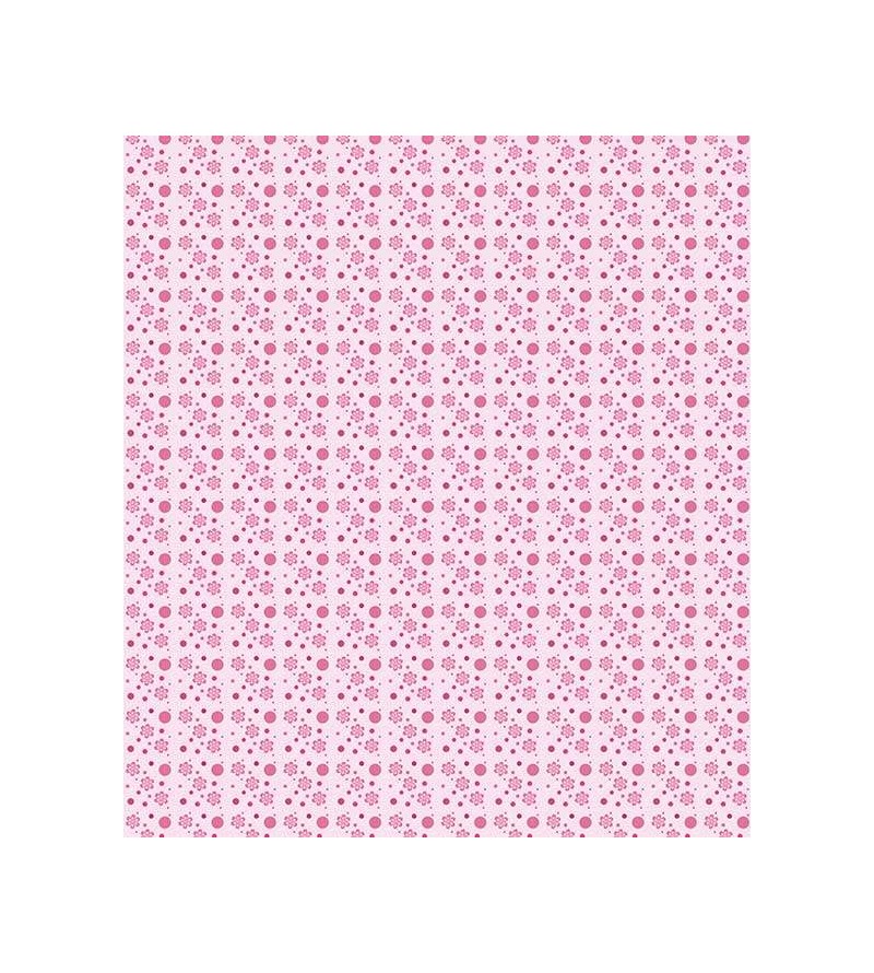 Papel de parede com fundo rosa claro e detalhes em rosa - Infantil 03