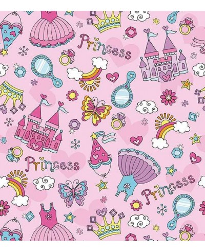 Papel de parede em tom de lilás, rosa, roxo, branco, azul e amarelo - Infantil 97