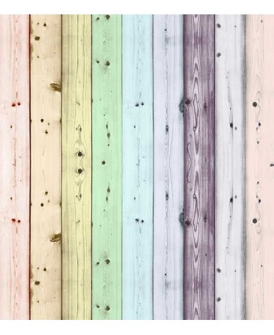 Papel de parede estilo tábuas de demolição coloridas - Madeira 169